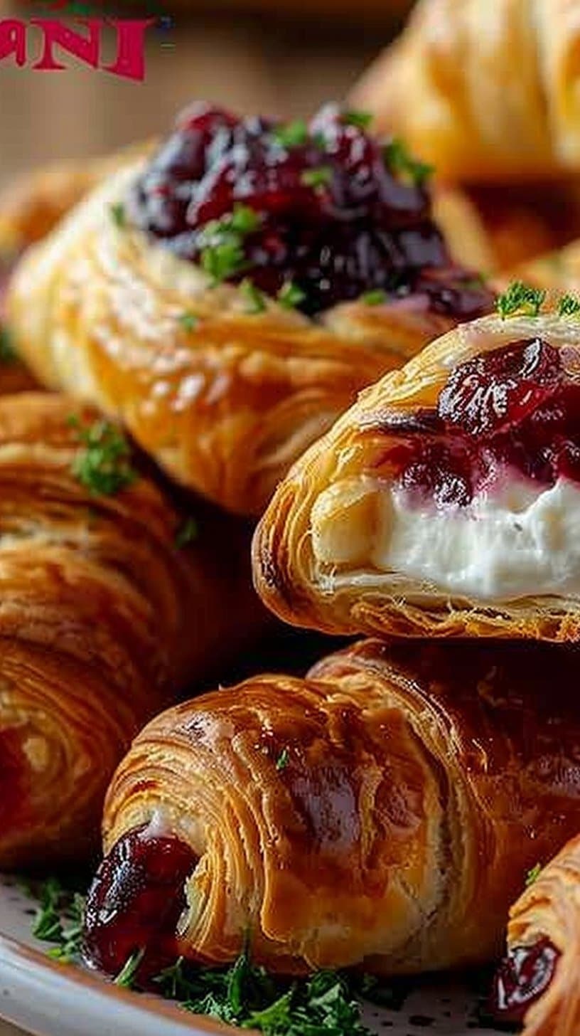 Cranberry Cream Cheese Crescent Bites