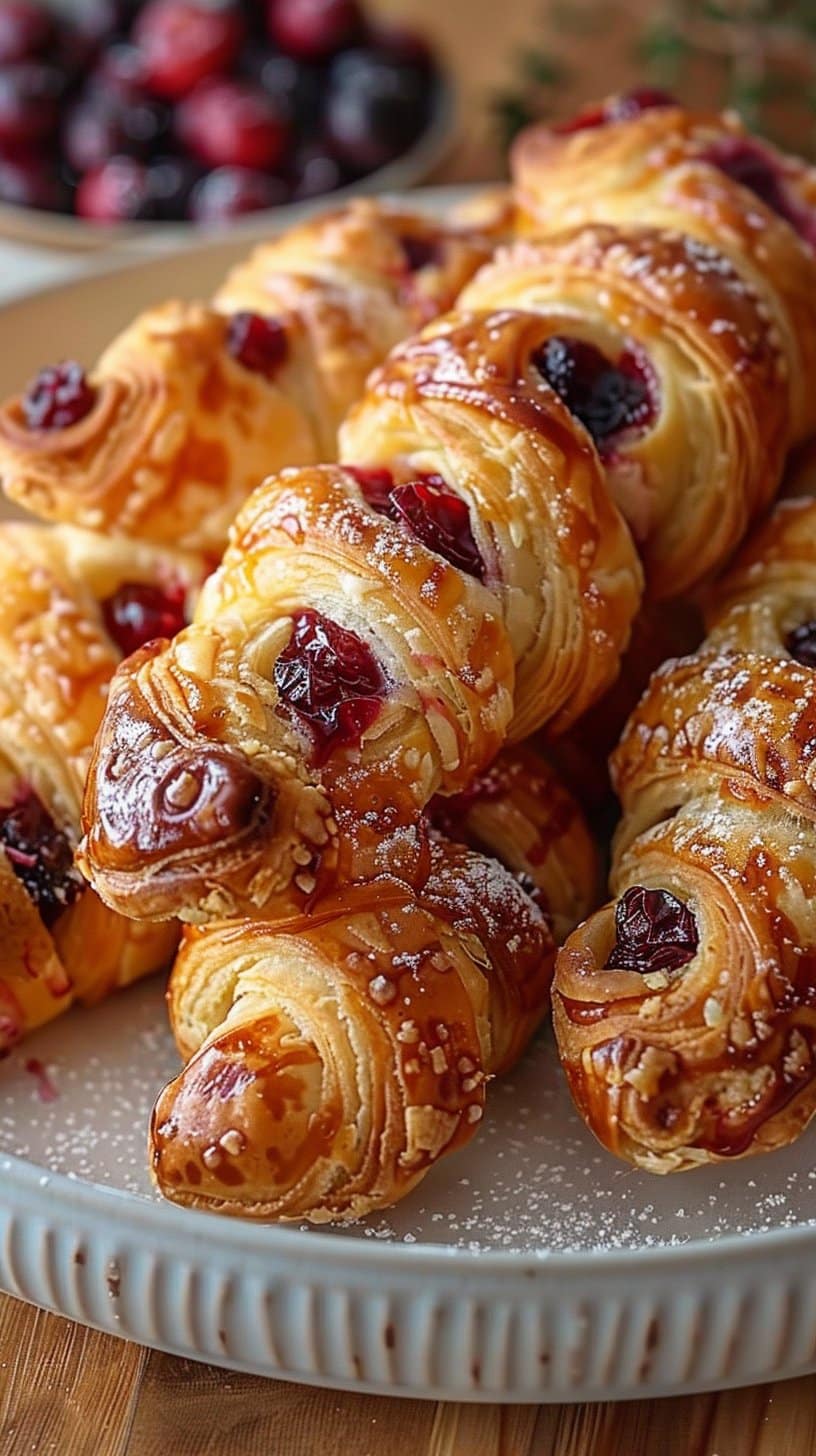 Cranberry Brie Puff Pastry Twists
