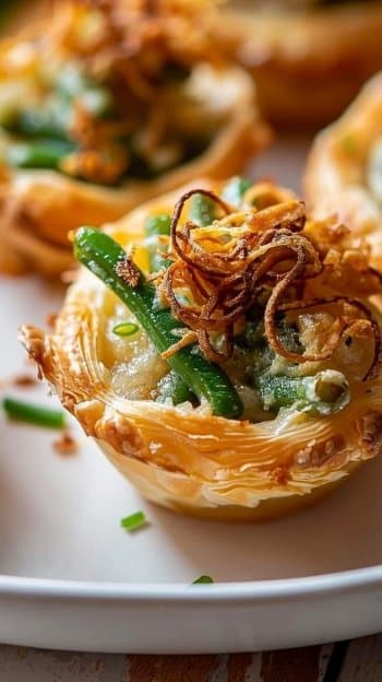 Quick & Easy Garlic Parmesan Green Bean Casserole Cups – The Perfect Holiday Appetizer