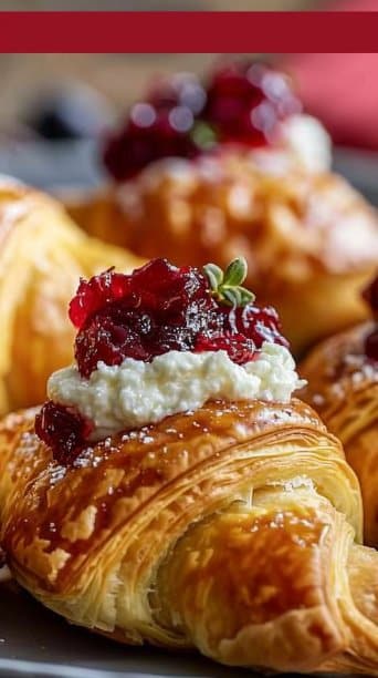 Cranberry Cream Cheese Crescent Bites