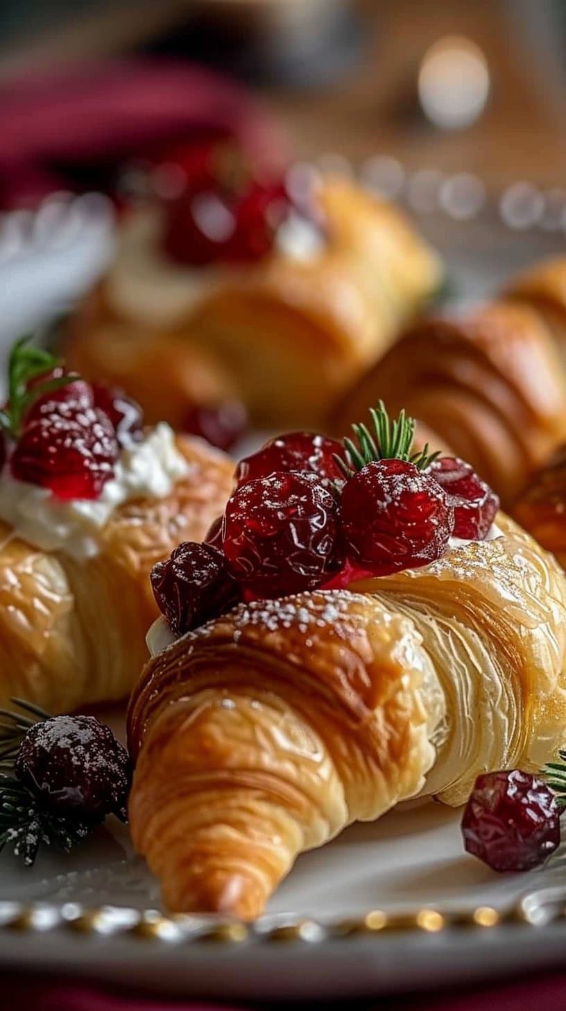 Cranberry Cream Cheese Crescent Bites