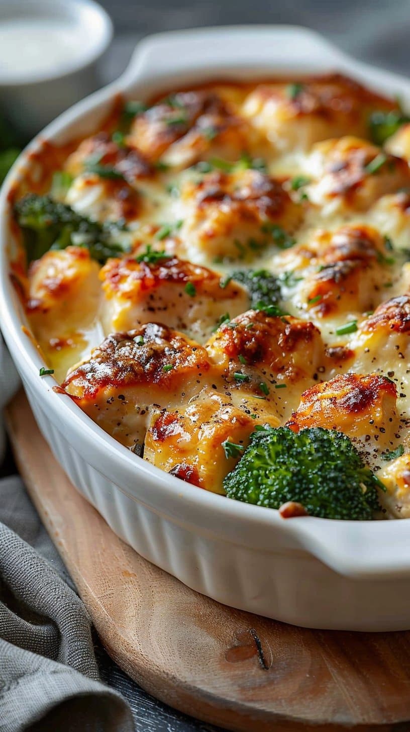 Healthier Broccoli Chicken Casserole