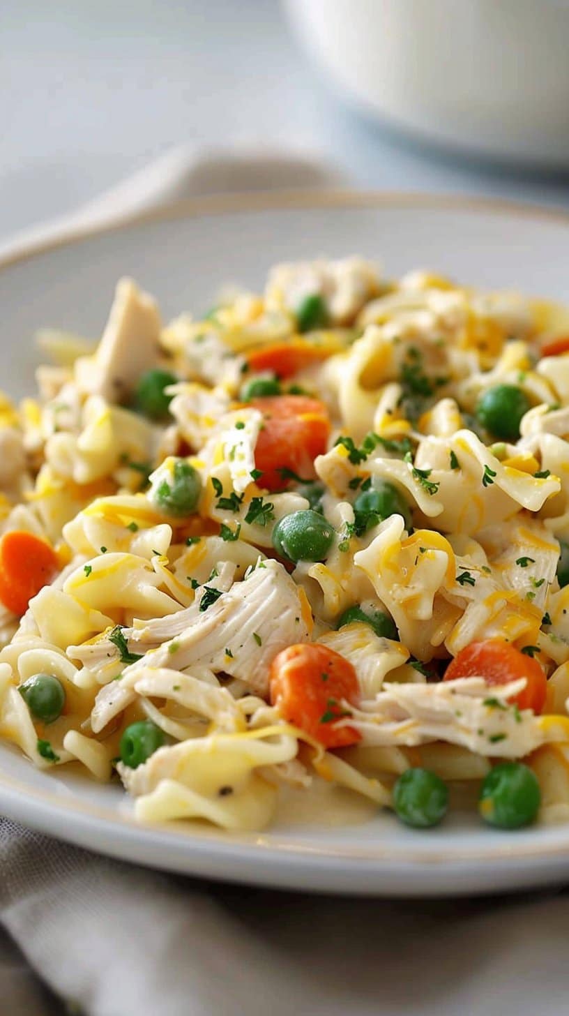 Chicken Pot Pie Noodle Skillet