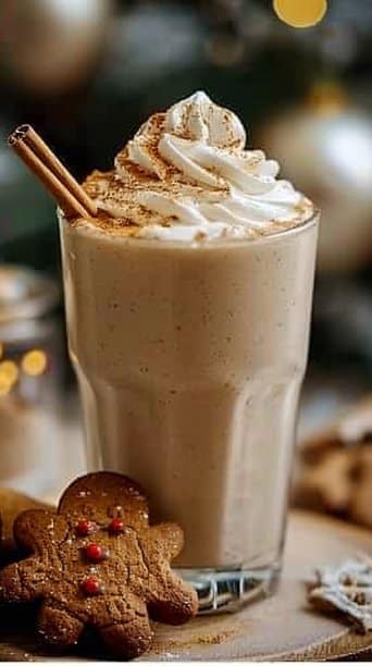 Gingerbread Cookie Smoothie with Cinnamon Whip