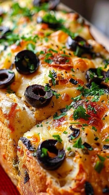 Gooey Olive Cheese Bread: Easy, Cheesy & Irresistibly Delicious!