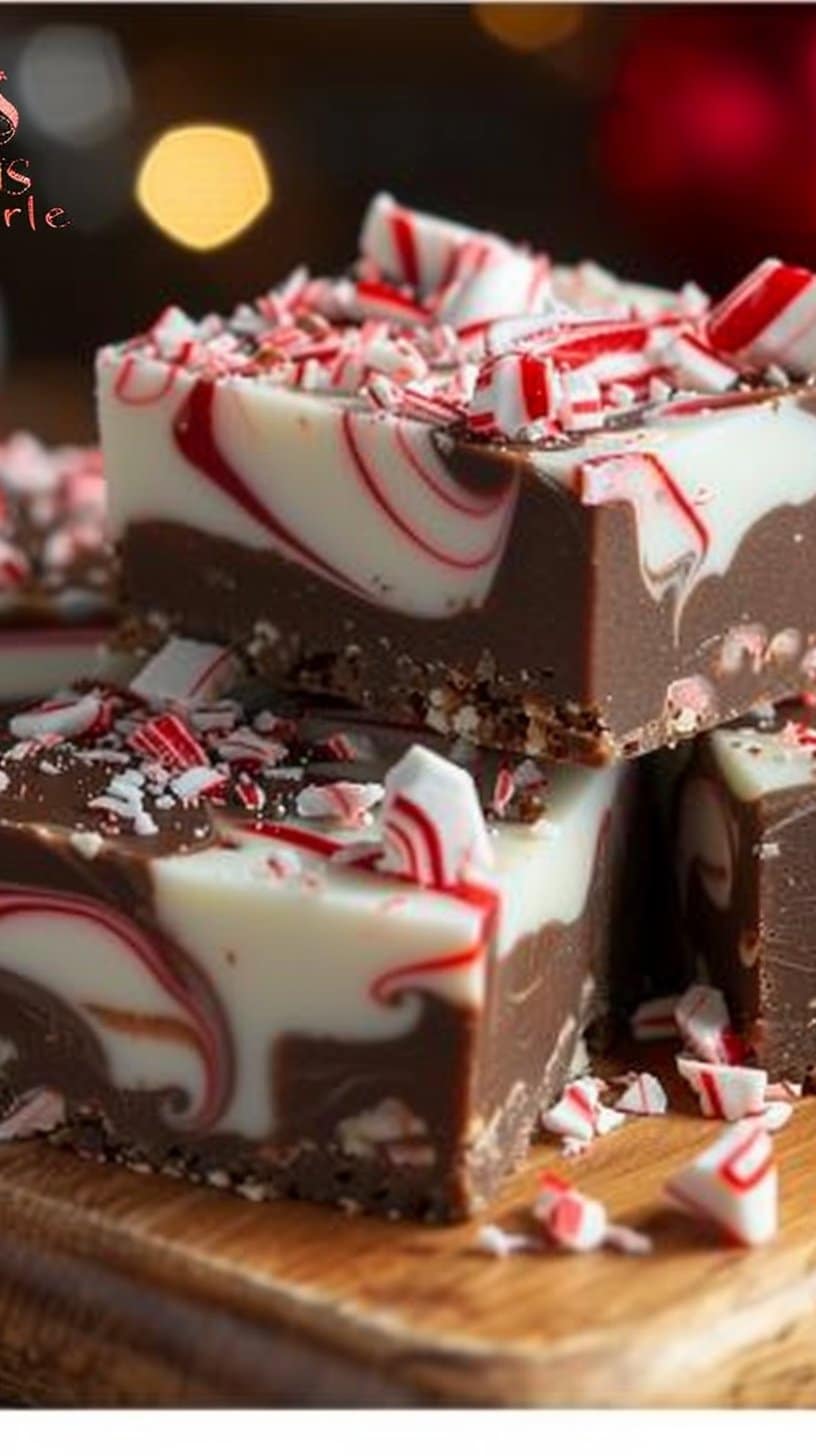 Peppermint Swirl Fudge