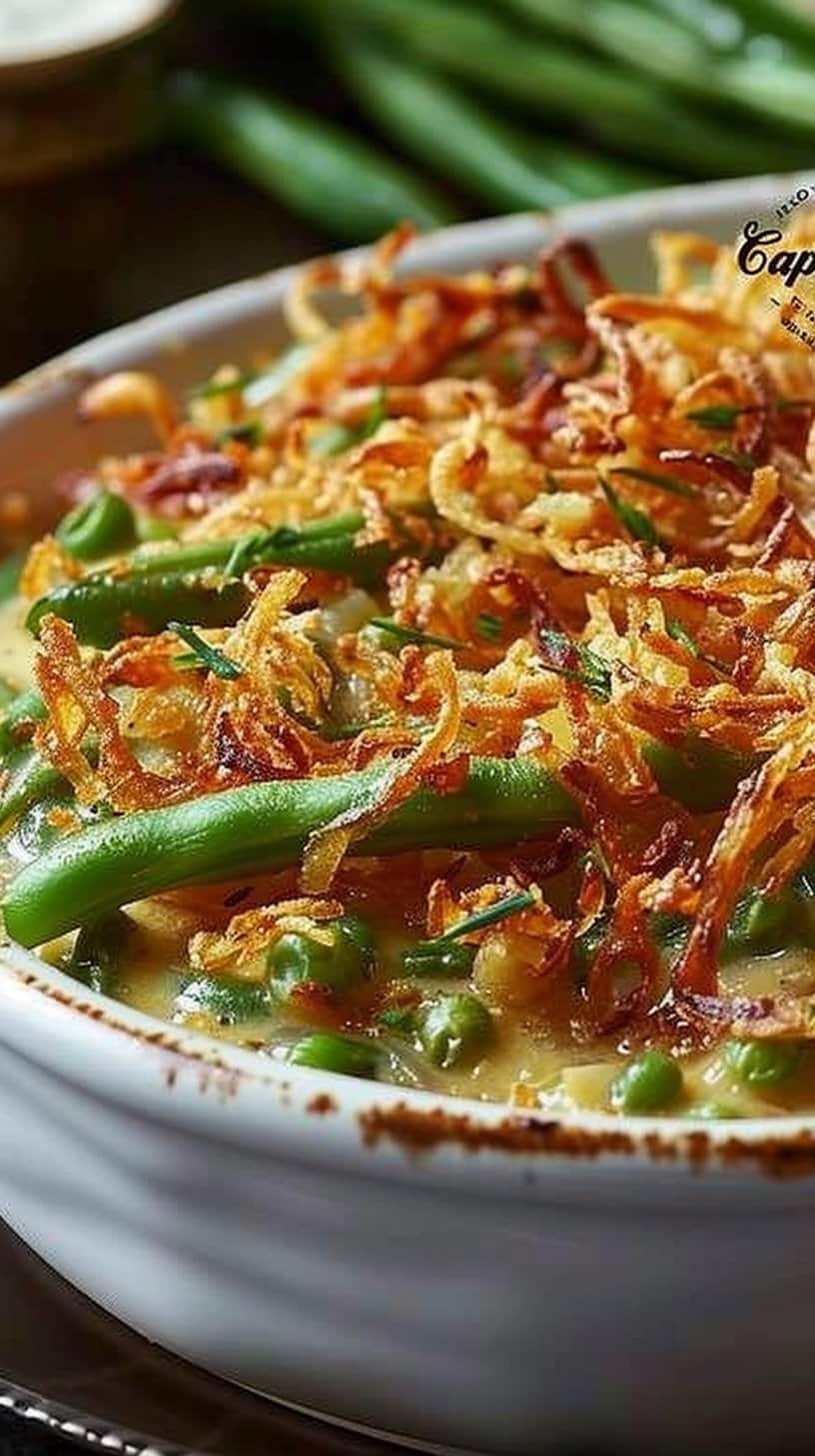 Irresistible Campbell's Green Bean Casserole