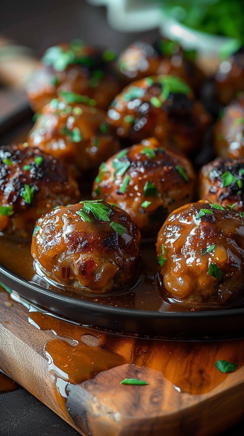 Stuffed Meatballs in Guinness Gravy