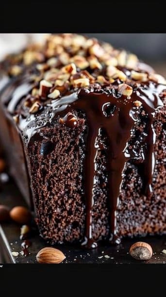 Chocolate Hazelnut Loaf with Espresso Glaze