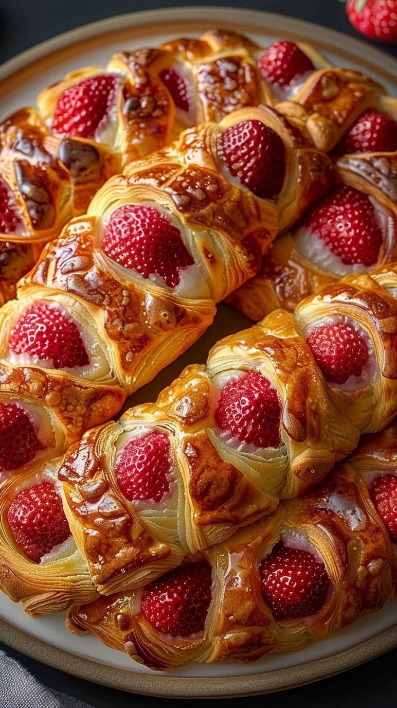 Strawberry Braided Pastry