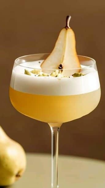 Pear and Cardamom Vodka Sour