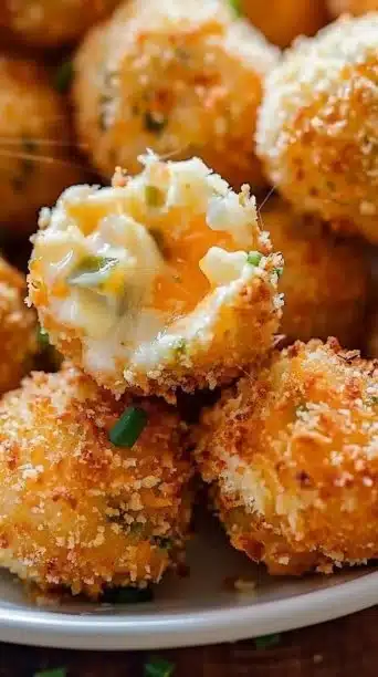 Crispy and golden chickpea vegetable nuggets served on a plate