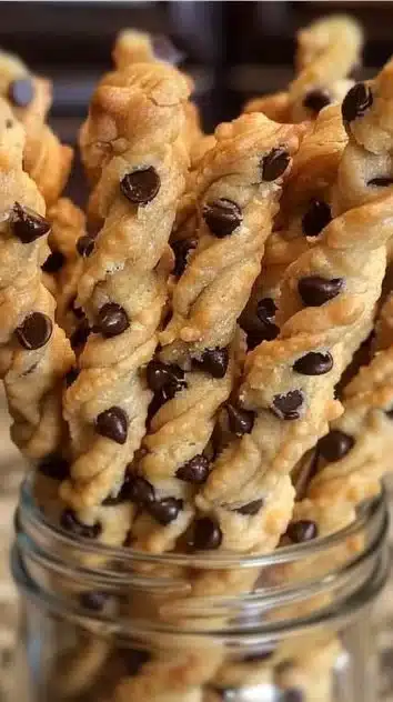 Delicious cookie dough twists served on a plate, showcasing dessert recipe