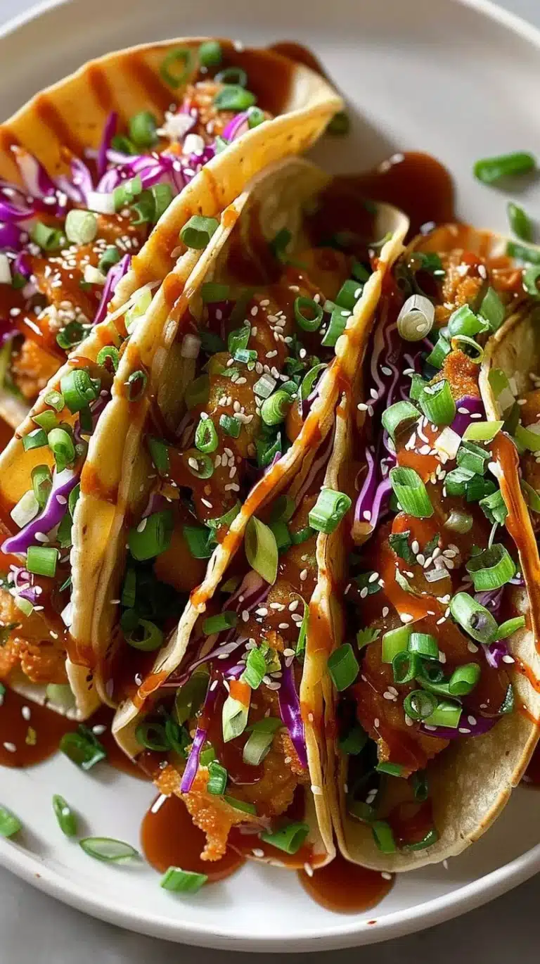 Crispy chicken wonton tacos served with fresh toppings and dipping sauces.