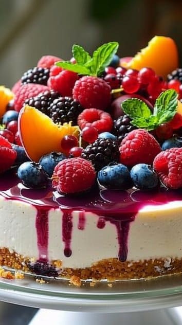 Berry Peach Cheesecake: A Delicious & Easy Recipe