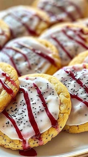 Raspberry Lemon Poppy Cookies