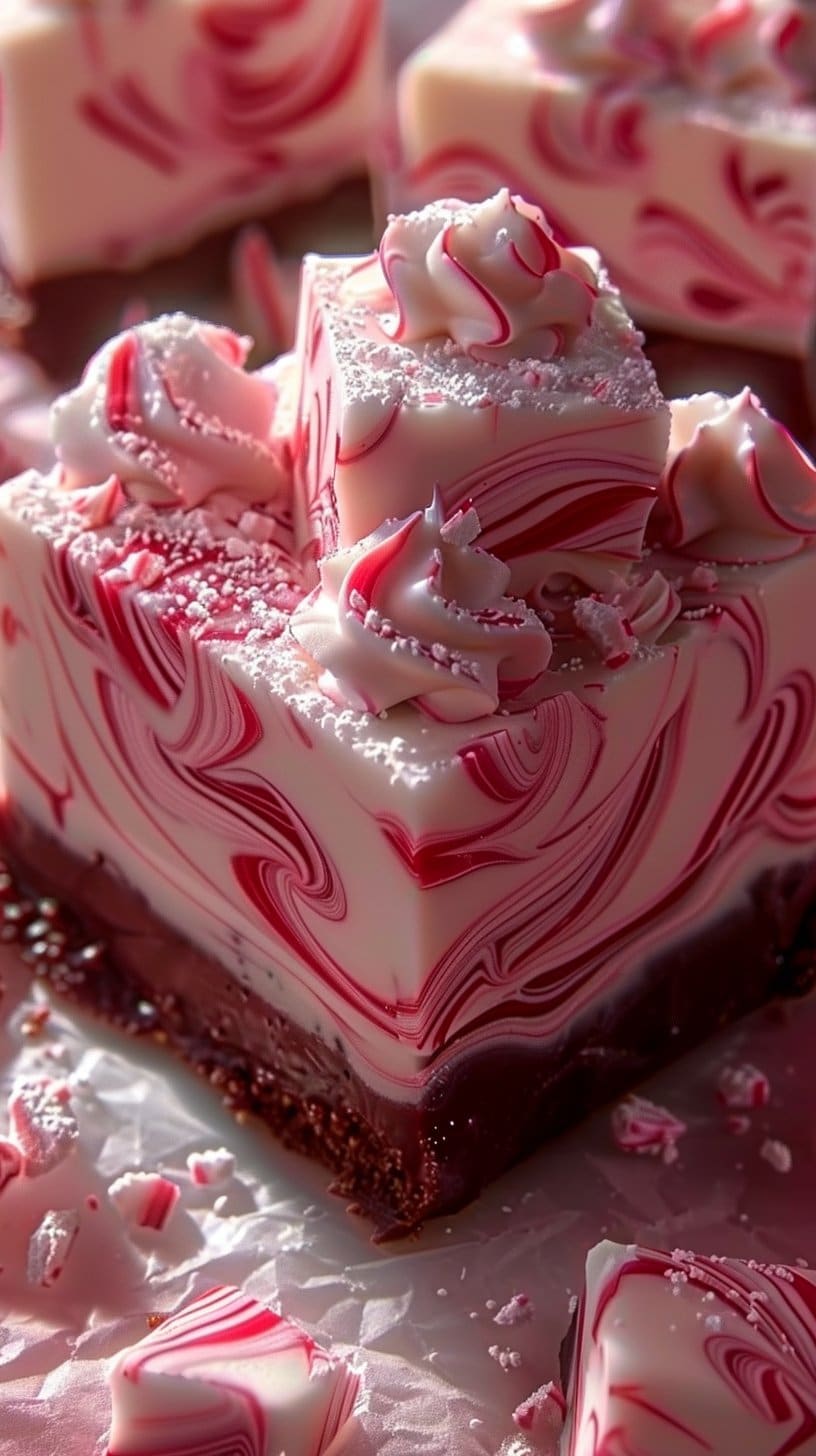 Peppermint Swirl Fudge