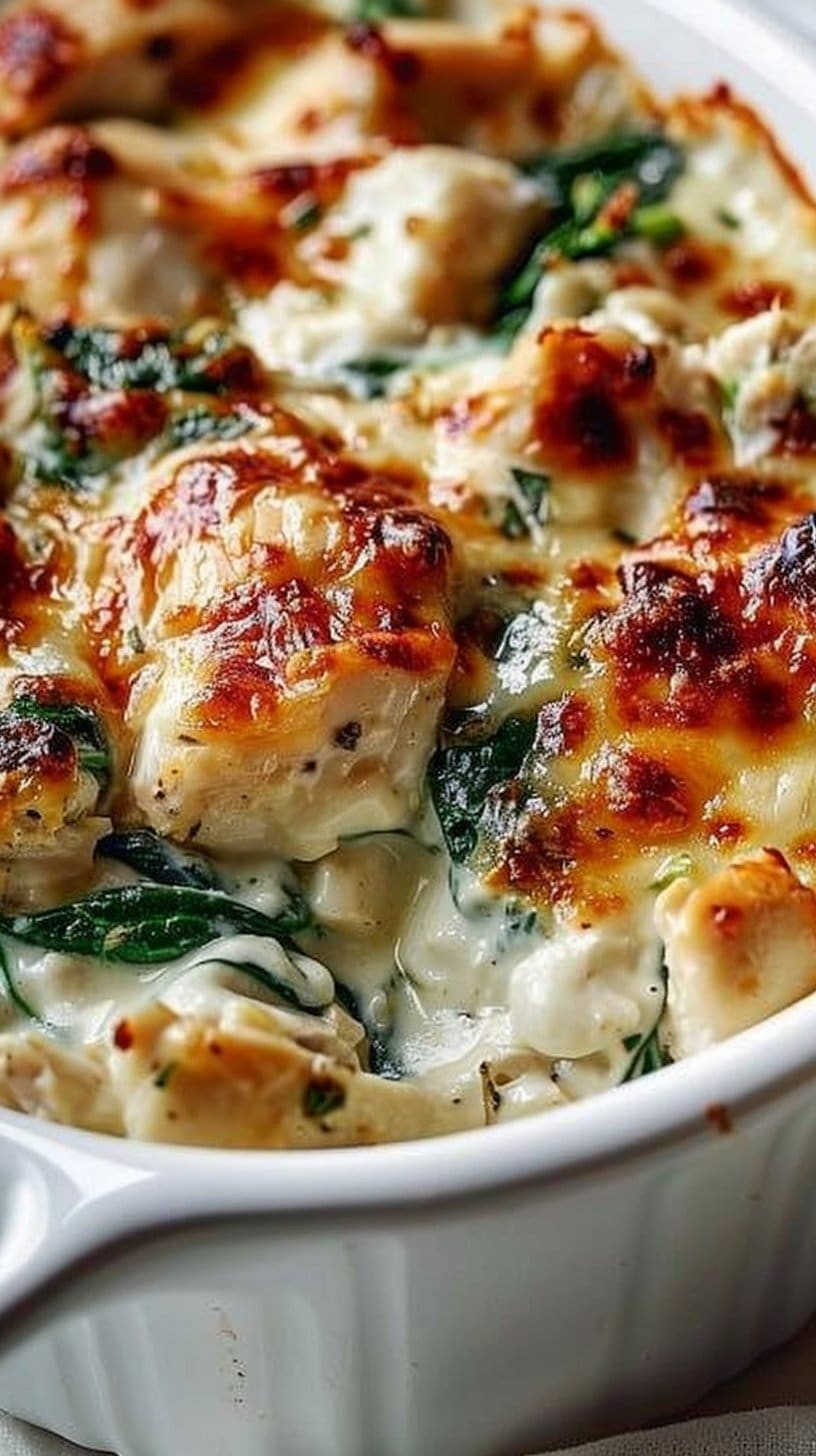 Chicken And Spinach Casserole With Cream Cheese