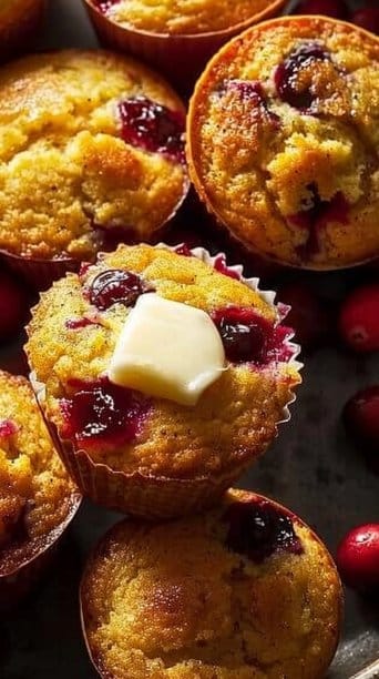 Holiday Muffins with Honey Butter