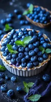 Delicious blueberry cottage cheese bake topped with fresh blueberries and healthy ingredients