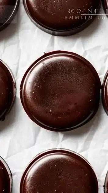 Homemade Peppermint Patties displayed on a plate, showcasing their creamy filling and chocolate coating.