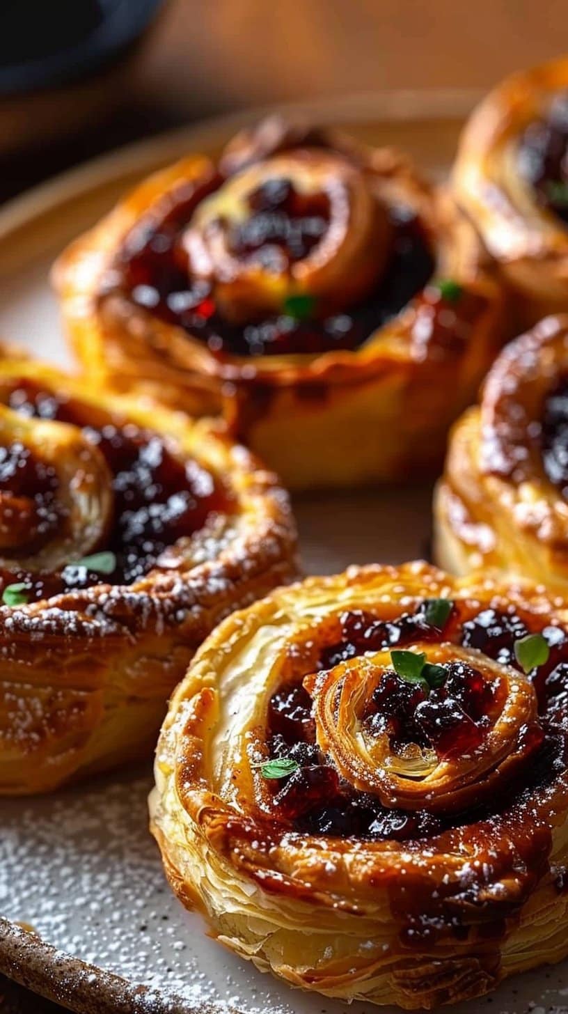 Puff Pastry Mincemeat Pinwheels