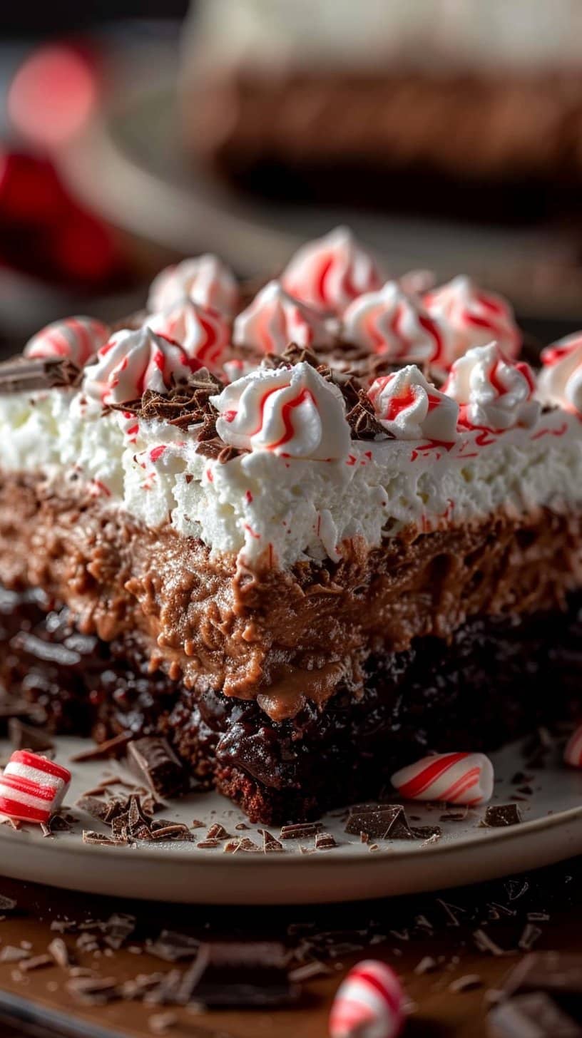 Chocolate Peppermint Lasagna Dessert