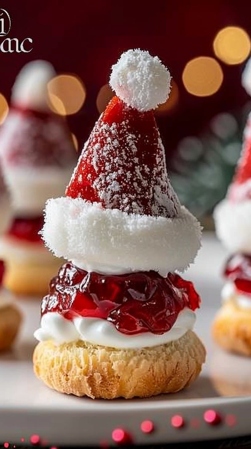 Santa Hat Yogurt Cake Sliders: A Festive, No-Bake Holiday Treat That Steals the Show