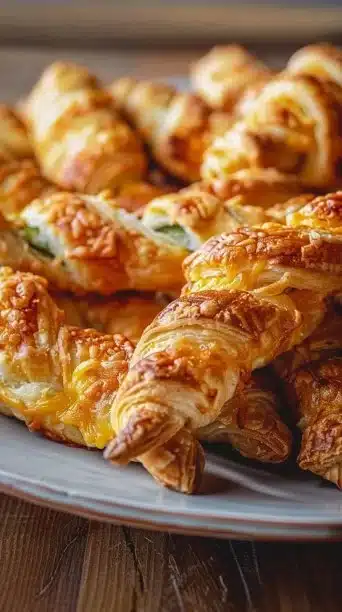 Jalapeno popper twists served on a platter