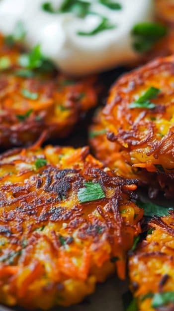 Healthy Carrot Fritters With Ingredients