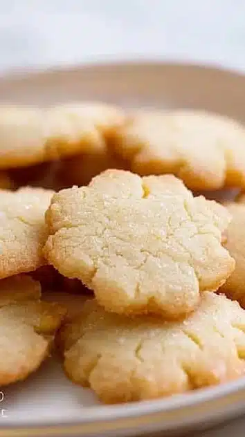Delicious keto cream cheese cookies on a white plate, low-carb dessert