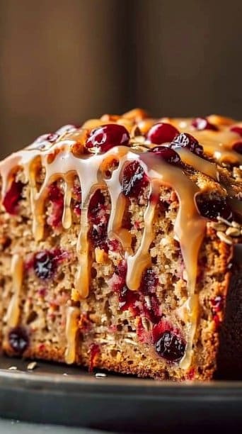 Maple Cranberry Oat Loaf