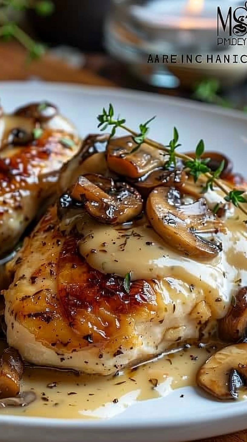 Mushroom Asiago Chicken