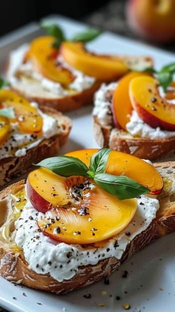 Peach Bruschetta Ricotta: A Delicious Summer Appetizer