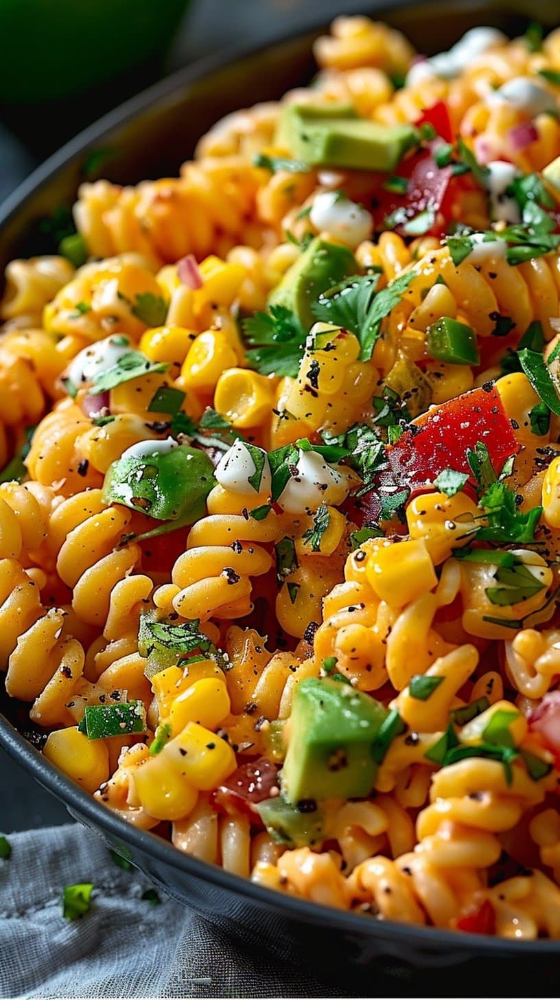Perfect Mexican Street Corn Pasta Salad