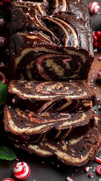 Peppermint Mocha Marble Loaf