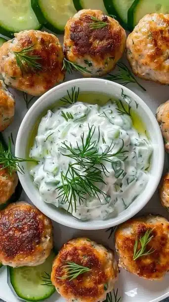 Pork tenderloin drizzled with creamy Dijon sauce served with herbs.