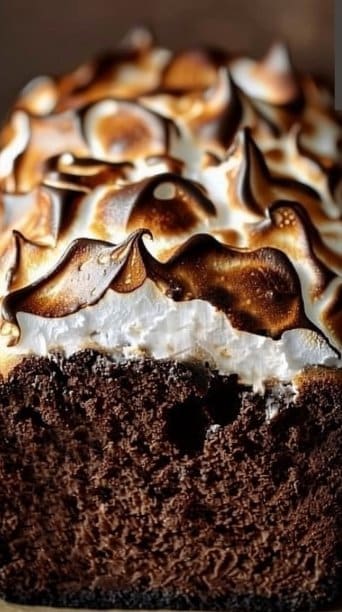 Hot Cocoa Loaf with Marshmallow Frosting