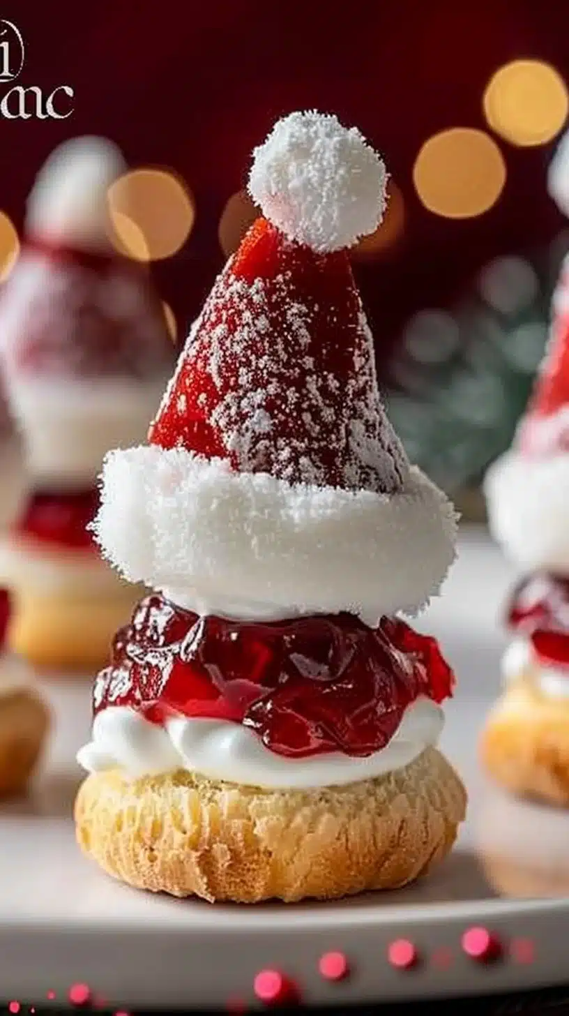 Santa Hat Yogurt Cake Sliders: A Festive, No-Bake Holiday Treat That Steals the Show