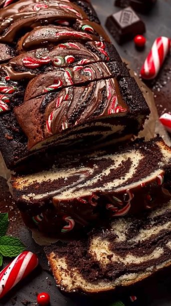 Peppermint Mocha Marble Loaf