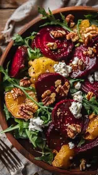 Roasted Beet and Goat Cheese Christmas Salad