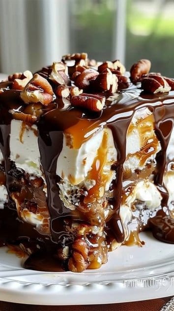 No Bake Turtle Lasagna Dessert Recipe