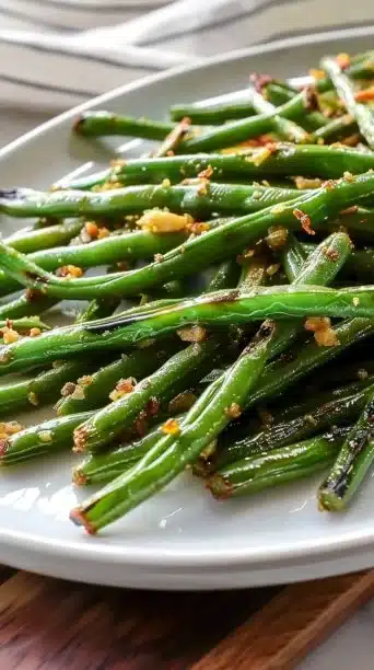 Air Fryer Garlic Green Beans