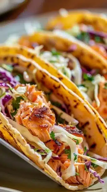 Air Fryer Salmon Tacos