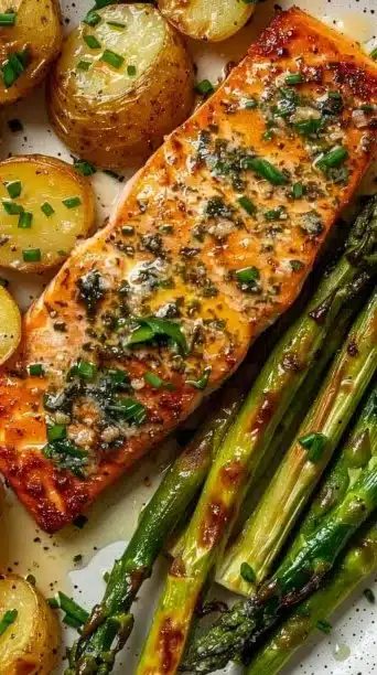 Baked Salmon with Potatoes and Asparagus: A One-Pan Dinner You’ll Love