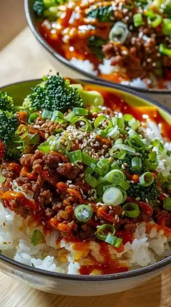 Bang Bang Ground Turkey Rice Bowls