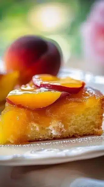 Bourbon Peach Upside Down Cake
