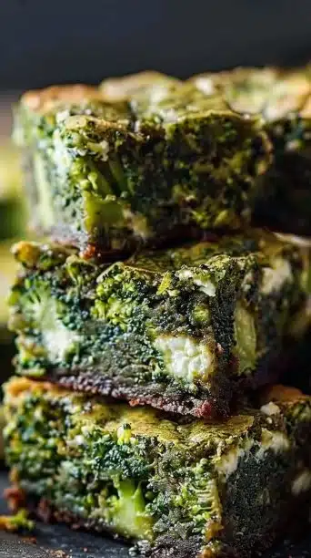 Broccoli And Feta Brownies