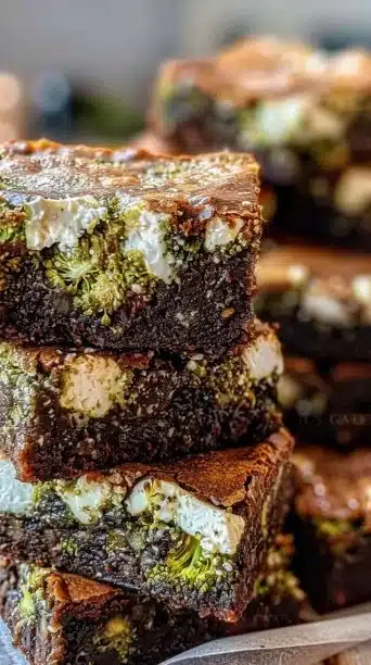 Broccoli and Feta Brownies