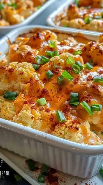 Buffalo Chicken Cauliflower Casserole